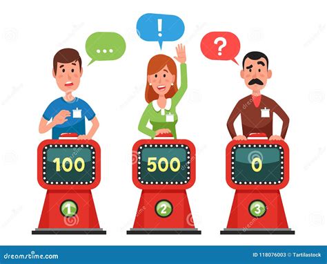 Characters Answer Test Question on Intellect Show. Pressing Button and ...