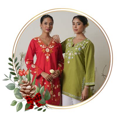 House Of Kari(Chikankari Clothing) - Chikankari Angrakha Kurta