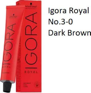 Schwarzkopf Professional Igora Royal Color Creme No.3-0 , Dark Brown ...