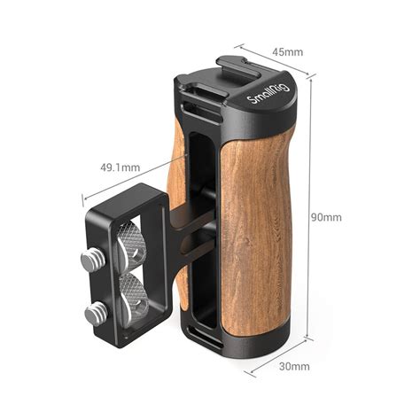 SmallRig 2913 Mini Wood Side Handle with Dual 1/4"-20 Screw Mount – Hey ...