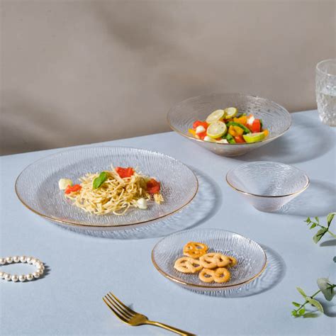 Gold Rimmed Glass Dessert Bowl 100 ml Online - Premium Snack Bowl ...