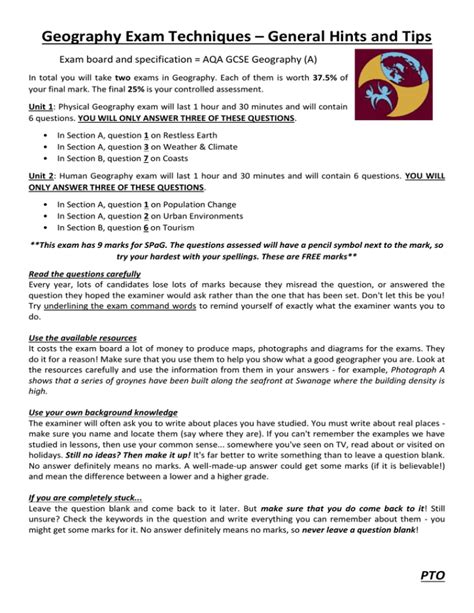 Geography Exam Tips 的图像结果