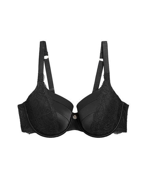 Buy Lace Wired Full Cup Bra With Silk A-E at Marks & Spencer