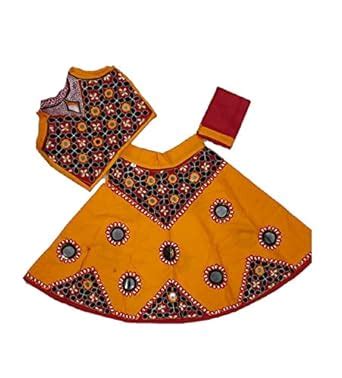 Anchal Collection 100% Cotton Readymade Lehenga Choli Set For Kids ...