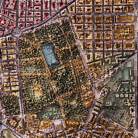 Madrid (Spain), City map - 1940, 2D fine art printed shaded relief map | Relief map, Digital ...