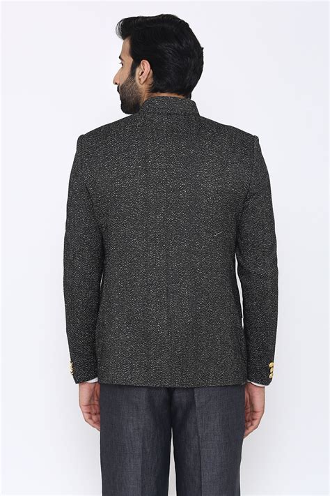 Wintage Men's Tweed Wool Wedding and Evening Grandad Bandhgala Nehru ...