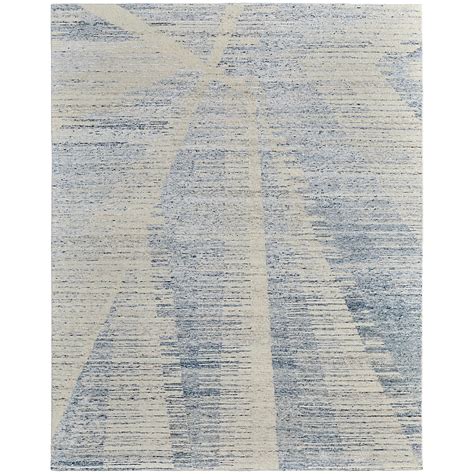 Room Envy 3 X 5 (ft) Wool Ivory/Blue/Silver Indoor Abstract Area Rug ...