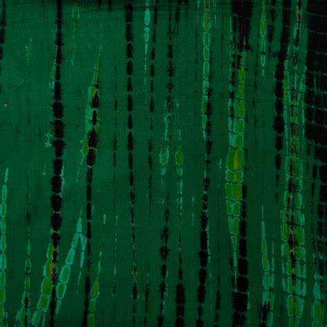 Pre - Cut 1.8 m Pure Cotton Shibori Dark Green With Black Tie And Dye ...