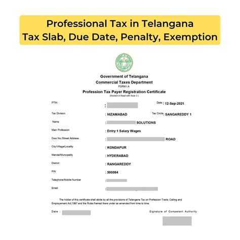 Professional Tax Telangana: Tax Slab, Due Date, Penalty – theGSTco - India