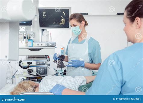 Internist Doctors during Stomach Examination Stock Photo - Image of diagnostics, appointment ...