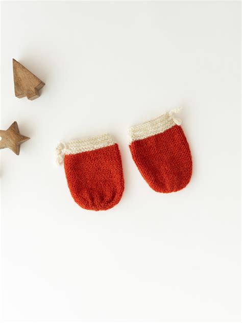 Handmade Knitted Mittens- Rust & Off White – The Original Knit