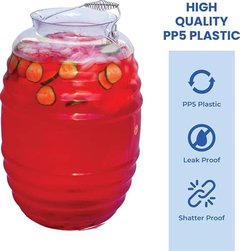 Eleganceinlife Vitrolero Plastic Aguas Frescas 5 Gallon