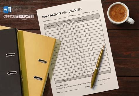 Image result for Daily Activity Log Book Template