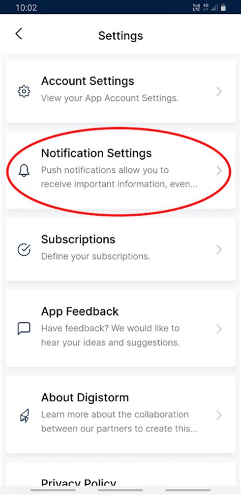 Image result for Setting Notification Text