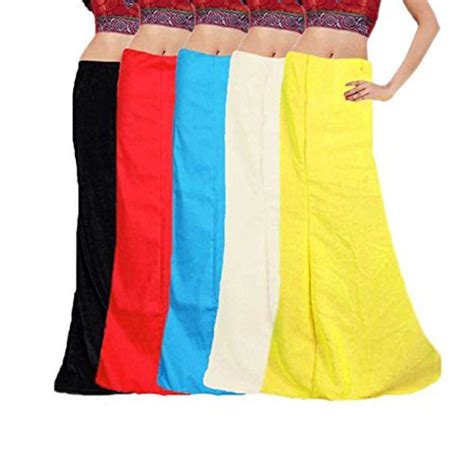 Shree Charbuja Sales Women's Cotton Petticoats(Multicoloured_Combo 5 ...