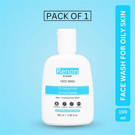 Renon 2 % Salicylic acid and 2 % Niacinamide Facewash with Neem and ...