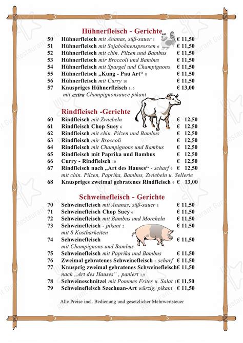 Speisekarte von Happy China restaurant, Eutin