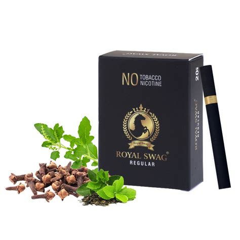 ROYAL SWAG Ayurvedic & Herbal Cigarette, Regular Flavor Smoke 20 Stick