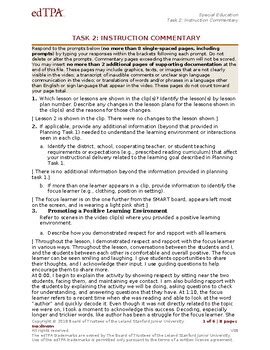 Image result for Example of edTPA Commentary Task 2
