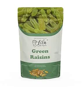 LILA DRY FRUITS Green Raisins (200gram) Value Pack,100% Natural Hari ...