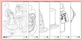 Alice in Wonderland Pixel Art Colouring Puzzle Pack