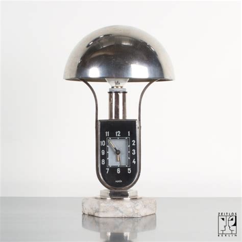 Bed side lamp with integrated alarm clock in Bauhaus design - ZEITLOS ...