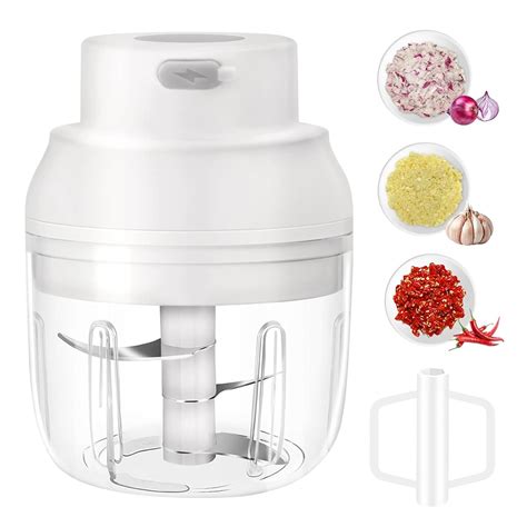 Buy Electric Garlic Chopper, 250ML Garlic Mincer Mini Food Chopper ...