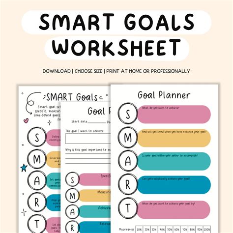 Smart Goal Setting Worksheet Template SMART Goals Excel Template