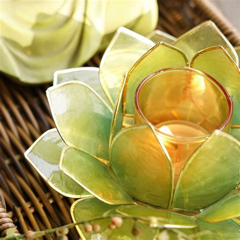 Shop Blue & Green Ombre 22 Petals Capiz tealight Holder - at Best Price ...