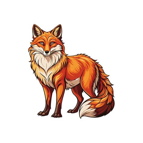 Fox clip art vector | Premium AI-generated vector