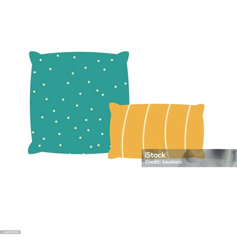 Cozy Pillows Lifestyle Home Interior Pillows Clip Art Stock ...