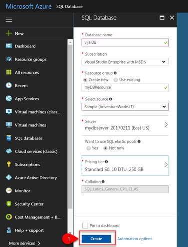 How to Create a SQL Database in Azure 的图像结果