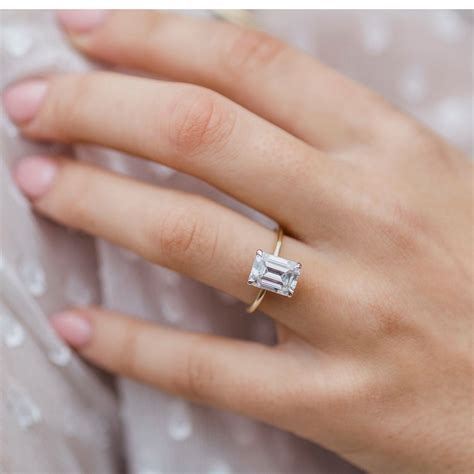 emerald cut engagement rings cubic zirconia