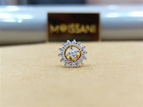 Moissanite Round Shape Nose Pin - Moissani.in