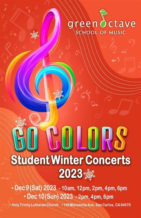 GO COLORS Winter Concerts 2023 , Holy Trinity Lutheran Church, Atherton ...