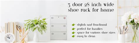 SHANDAR SF 3 Door Metal Shoe Rack for Home with Lock | Wall Mounted ...
