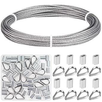 Favordrory Cable Railing Kits Includes 1/16 Inch x 33 Feet 304 ...