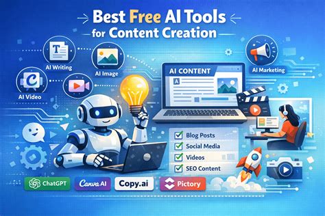Best Free AI Tools for Content Creation (Top 25 Tools)