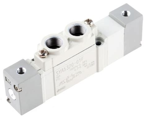 SYA5320-01F SMC | SMC 5/3 Pneumatic Solenoid Valve - Pilot/Pilot G 1/8 ...