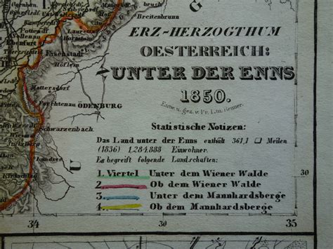 AUSTRIA Old Map of Archduchy 1850 Original Antique Poster of - Etsy Canada