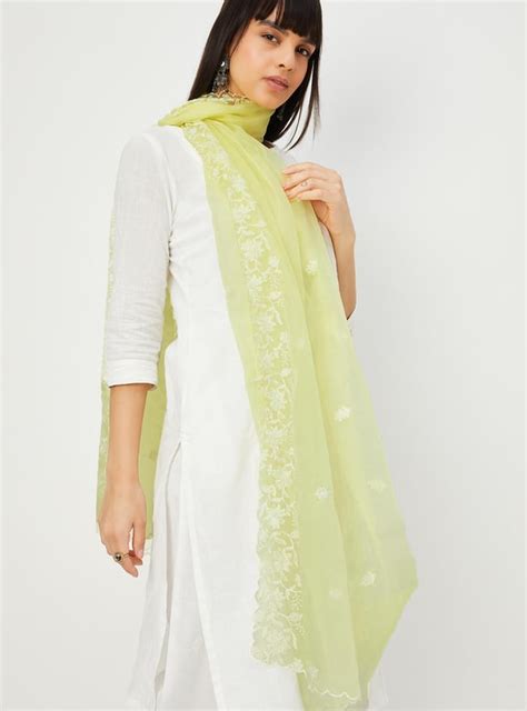 Buy Women Embroidered Dupatta with Scalloped Trim Online at just Rs ...