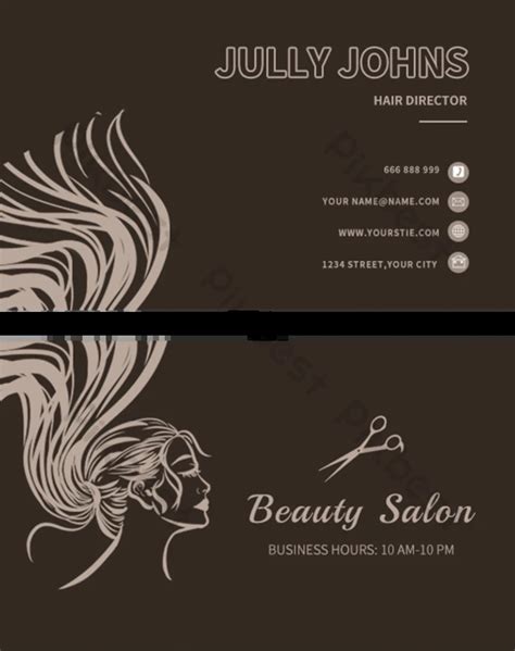 Hair Salon Business Card Design 的图像结果