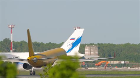 NOVOSIBIRSK, RUSSIAN FEDERATION JUNY 12, 2022 - Tupolev Tu 204 100C, RA ...