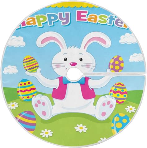 Coolnut Christmas Tree Skirt, 36", Easter Tree Skirt Double Layers ...