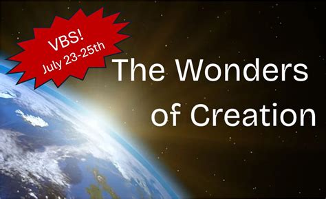 Vacation Bible School - The Wonders of Creation, 4915 Shelbyville Rd ...