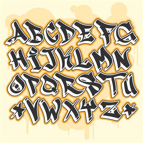 Graffiti Alphabet 227318 Vector Art at Vecteezy
