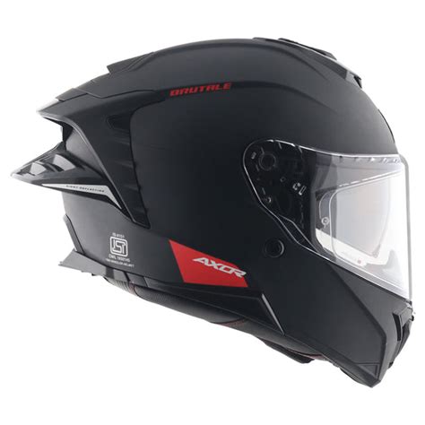 AXOR BRUTALE SOLID DUAL SPOILER HELMET (Dull Black)