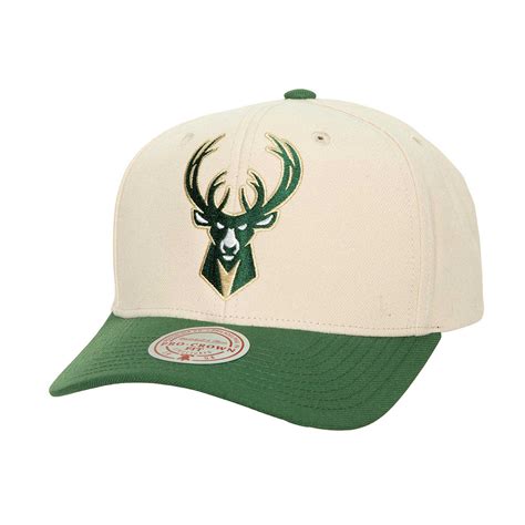 Men's Milwaukee Bucks Mitchell & Ness Cream/Hunter Green Soul XL Logo ...