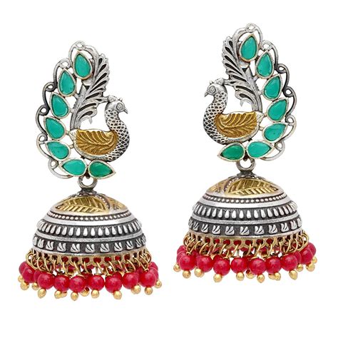 Buy Vidyaendra Rajasthani Handmade Traditional Peacock Gold And Silver ...