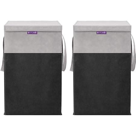 PrettyKrafts Folding Laundry Basket for Clothes with Lid & Handle, Toys ...